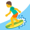 Person Surfing emoji on Google